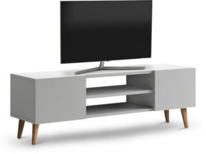 Έπιπλο τηλεόρασης Etna Megapap από μελαμίνη χρώμα λευκό 120x30x40εκ. 1τεμ