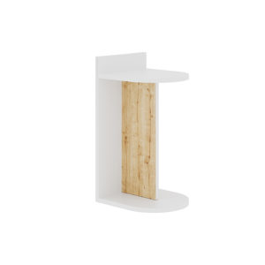 Βοηθητικό τραπέζι Libra pakoworld λευκό-φυσικό 30x34x60εκ 1τεμ