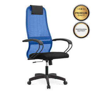 Καρέκλα γραφείου Prince Megapap με ύφασμα Mesh χρώμα μπλε - μαύρο 66,5x70x123/133εκ. 1τεμ