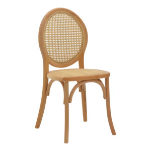 Καρέκλα Camil pakoworld φυσικό ξύλο οξιάς-φυσικό rattan 45x50x94εκ 1τεμ