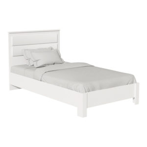 Κρεβάτι μονό OLYMPUS pakoworld σε χρώμα λευκό 100x200εκ 1τεμ