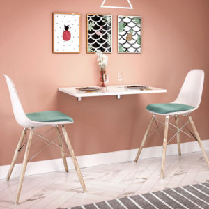 Τραπέζι κουζίνας - Γραφείο επιτοίχιο πτυσσόμενο Radan Megapap χρώμα λευκό 70x50εκ. 1τεμ