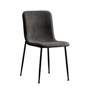 Καρέκλα Gratify pakoworld ανθρακί μπουκλέ ύφασμα-πόδι μαύρο μέταλλο 43x56x83εκ 1τεμ