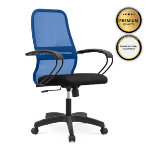 Καρέκλα γραφείου Moonlight Megapap με ύφασμα Mesh χρώμα μπλε - μαύρο 66,5x70x102/112εκ. 1τεμ