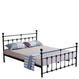 Κρεβάτι ArteLibre IRENE Μεταλλικό Sandy Black 212.5x161x68cm (Στρώμα 150x200cm) 1τεμ