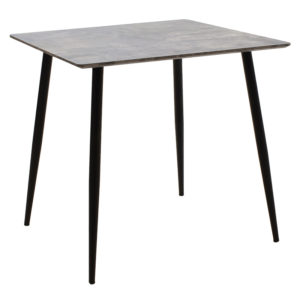 Τραπέζι Cuba pakoworld MDF γκρι cement-μαύρο 70x70x75εκ 1τεμ
