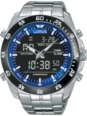 Lorus RW629AX5 digital Chronograph Mens Watch 46mm 10ATM