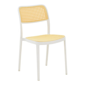 Καρέκλα Westley pakoworld pp φυσικό-λευκό 55x47x81εκ 1τεμ