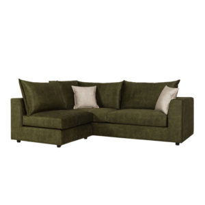 Πολυμορφικός-αναστρέψιμος καναπές Artemis pakoworld πράσινο αντικέ ύφασμα-εκρού μαξιλάρι 240x187x95εκ 1τεμ