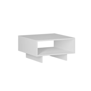 Τραπέζι σαλονιού Hola pakoworld μελαμίνης λευκό 60x60x32εκ 1τεμ