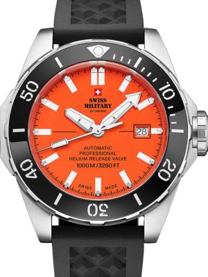 Swiss Military SMA34092.06 Automatic Diver Mens Watch 45mm 100ATM