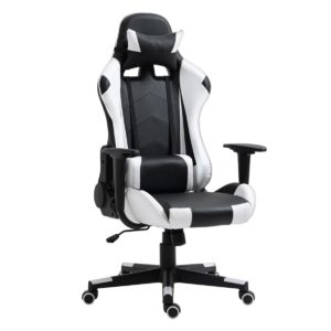 Καρέκλα Γραφείου Gaming NAVAN Λευκό/Μαύρο PVC 68x53x122-131cm 1τεμ