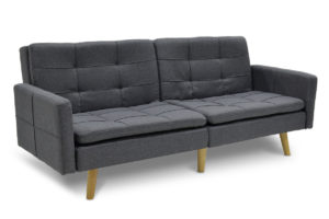 Καναπές-κρεβάτι Flexible pakoworld σε ανθρακί ύφασμα 198x87x76εκ 1τεμ