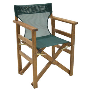 Καρέκλα-πολυθρόνα σκηνοθέτη Retto pakoworld μασίφ ξύλο οξιάς καρυδί-πανί κυπαρισσί 1τεμ