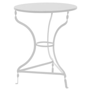 Τραπέζι Noah pakoworld μεταλλικό λευκό Φ58x72εκ 1τεμ