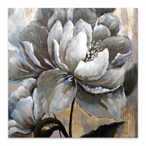 Πίνακας σε καμβά White Magnolias Megapap ψηφιακής εκτύπωσης 50x50x3εκ. 1τεμ