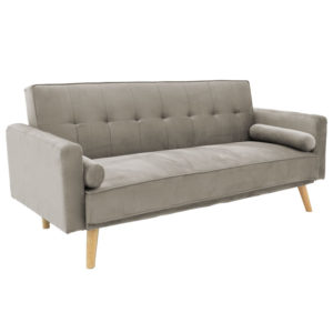 Καναπές-κρεβάτι Success pakoworld 3θέσιος βελούδο γκρι 190x80x84εκ 1τεμ