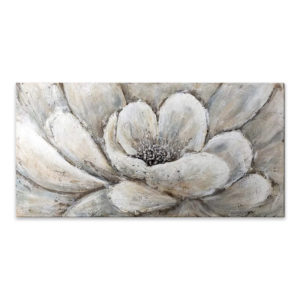 Πίνακας σε καμβά Silver Flowers Megapap ψηφιακής εκτύπωσης 140x70x3εκ. 1τεμ
