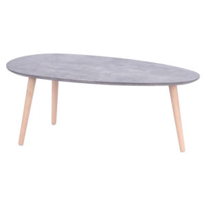 Τραπέζι σαλονιού HAMILTON pakoworld χρώμα γκρι cement-φυσικό 89x48x33εκ 1τεμ