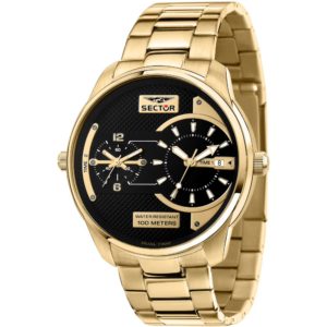 Sector R3253102026 Over-Size Mens Watch Dual-Time 48mm 10ATM