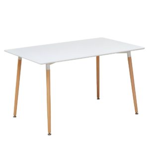 Τραπέζι ArteLibre OWLET Λευκό MDF/Ξύλο 120x80x74cm 1τεμ