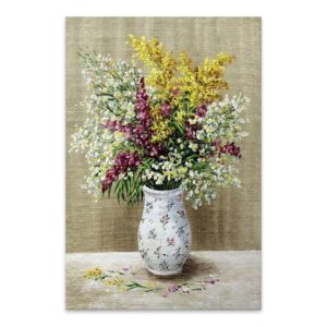 Πίνακας σε καμβά Flowers in Vase Megapap ψηφιακής εκτύπωσης 60x90x3εκ. 1τεμ