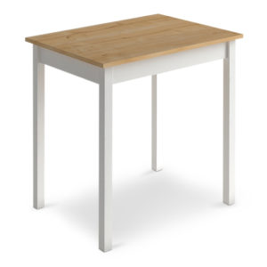Τραπέζι Mini Megapap μεταλλικό - μελαμίνης χρώμα oak - λευκό 78x59x75εκ. 1τεμ