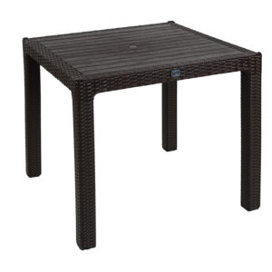 Τραπέζι Explore pakoworld με UV protection PP καφέ 90x90x73.5εκ 1τεμ