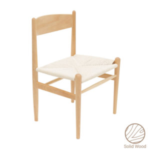 Καρέκλα Conan pakoworld φυσικό ξύλο oξιάς-έδρα φυσικό σχοινί 52x46x78εκ 1τεμ