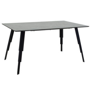 Τραπέζι Lifo pakoworld MDF ανθρακί cement-μαύρο 140x80x75εκ 1τεμ