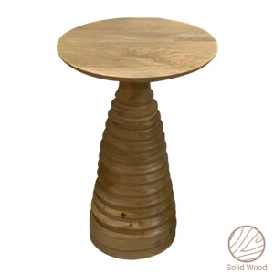 Βοηθητικό τραπέζι Souler Inart φυσικό μασίφ mango ξύλο Φ38x56εκ 1τεμ