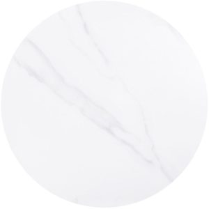 Sintered Stone Επιφάνεια Τραπεζιού, Απόχρωση White Marble (MDF για στήριξη βάσης) Ε100,1S Άσπρο από Τεχνόπετρα Φ60cm/11mm 1τμχ