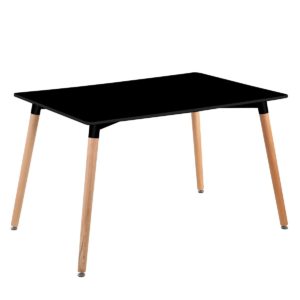 Τραπέζι ArteLibre OWLET Μαύρο MDF/Ξύλο 120x80x74cm 1τεμ