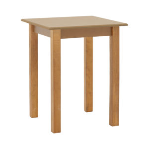 Τραπέζι Zolenio pakoworld μασίφ ξύλο οξιάς με επιφάνεια mdf λούστρο καρυδί 60x60x76εκ 1τεμ