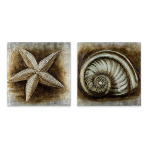 Πίνακες σε καμβά Starfish - Shell Megapap 2 τμχ. ψηφιακής εκτύπωσης 103x50x3εκ. 1τεμ