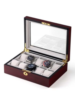 Rothenschild Watch Box RS-1087-10C for 10 Watches Cherry
