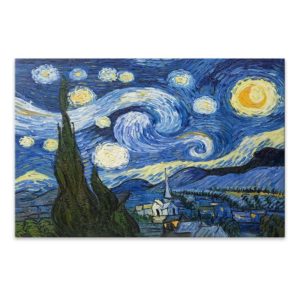 Πίνακας σε καμβά Starry Night Megapap ψηφιακής εκτύπωσης 100x70x3εκ. 1τεμ