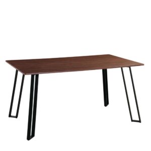 Τραπέζι Τραπεζαρίας ArteLibre SARTHA Καρυδί/Μαύρο MDF/Μέταλλο 150x90x75cm 1τεμ