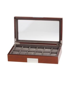 Rothenschild watch box RS-2350-12MA for 12 watch brown