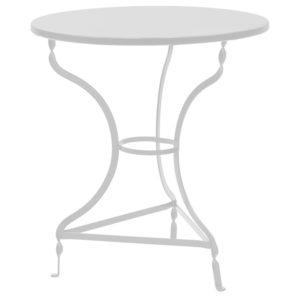 Τραπέζι Noah pakoworld μεταλλικό λευκό Φ70x72εκ 1τεμ