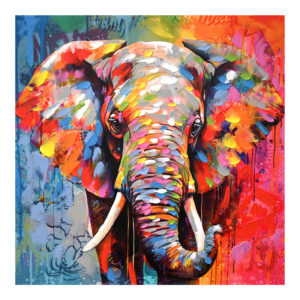 Πίνακας σε καμβά Elephant Inart 80x3x80εκ 1τεμ