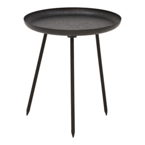 Βοηθητικό τραπέζι Flaz Inart μαύρο μέταλλο Φ36.5x40.5εκ 1τεμ