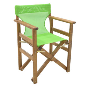 Καρέκλα-πολυθρόνα σκηνοθέτη Retto pakoworld μασίφ ξύλο οξιάς καρυδί-πανί λαχανί 1τεμ