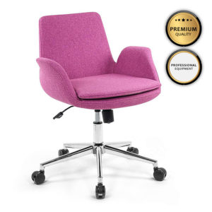 Καρέκλα εργασίας Maxim Up Megapap υφασμάτινη χρώμα ροζ 65x60x90εκ. 1τεμ