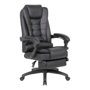 Καρέκλα γραφείου διευθυντή με υποπόδιο Acel pakoworld pu μαύρο 158x63x117.5εκ 1τεμ