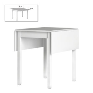 Τραπέζι Katlanir Megapap επεκτεινόμενο μεταλλικό - μελαμίνης χρώμα λευκό 59x78x75 - 117x78x75εκ. 1τεμ