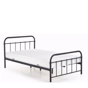 Κρεβάτι ArteLibre LIBERTY Μεταλλικό Sandy Black 209x124x93cm (Στρώμα 120x200cm) 1τεμ