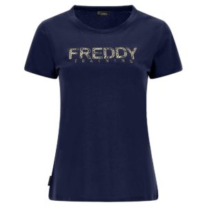 FREDDY Jersey t-shirt with a light gold foliage print (S3WTRT1-N)
