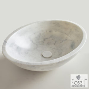 Fossil Mica Marble DR55 Carrara Nuovo 55x41 - Επιτραπεζιος Μαρμαρινος Νιπτηρας