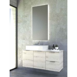 Savvo Top55/D 125 - Έπιπλο Μπάνιου Με Καθρέπτη